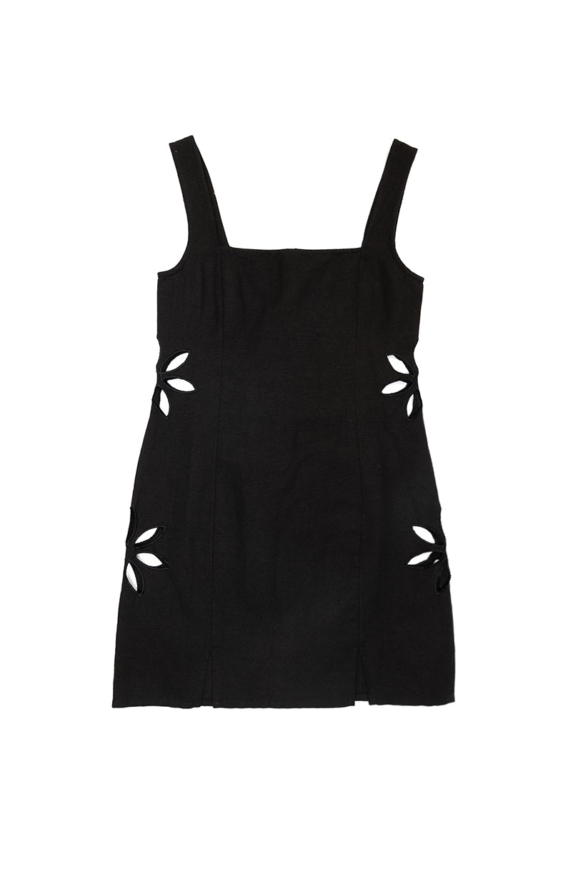 Afrodita Linen Dress - Black