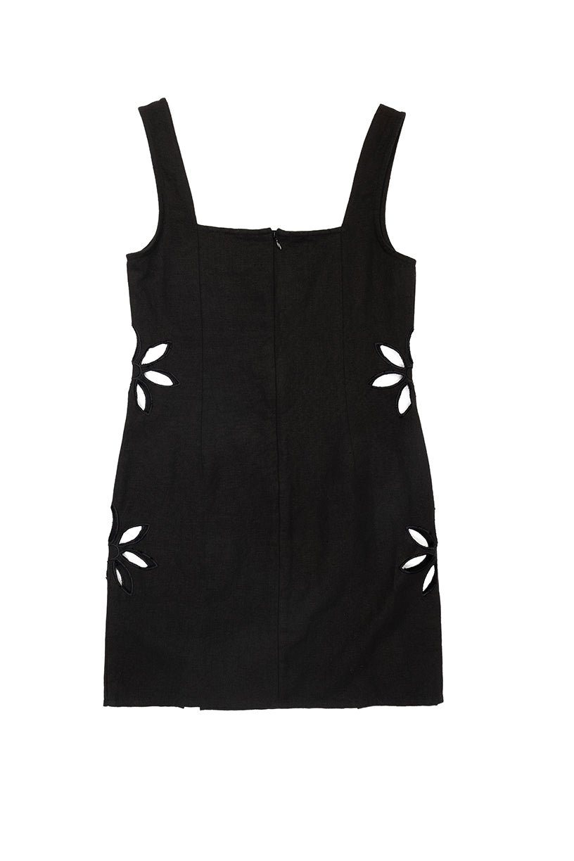 Afrodita Linen Dress - Black