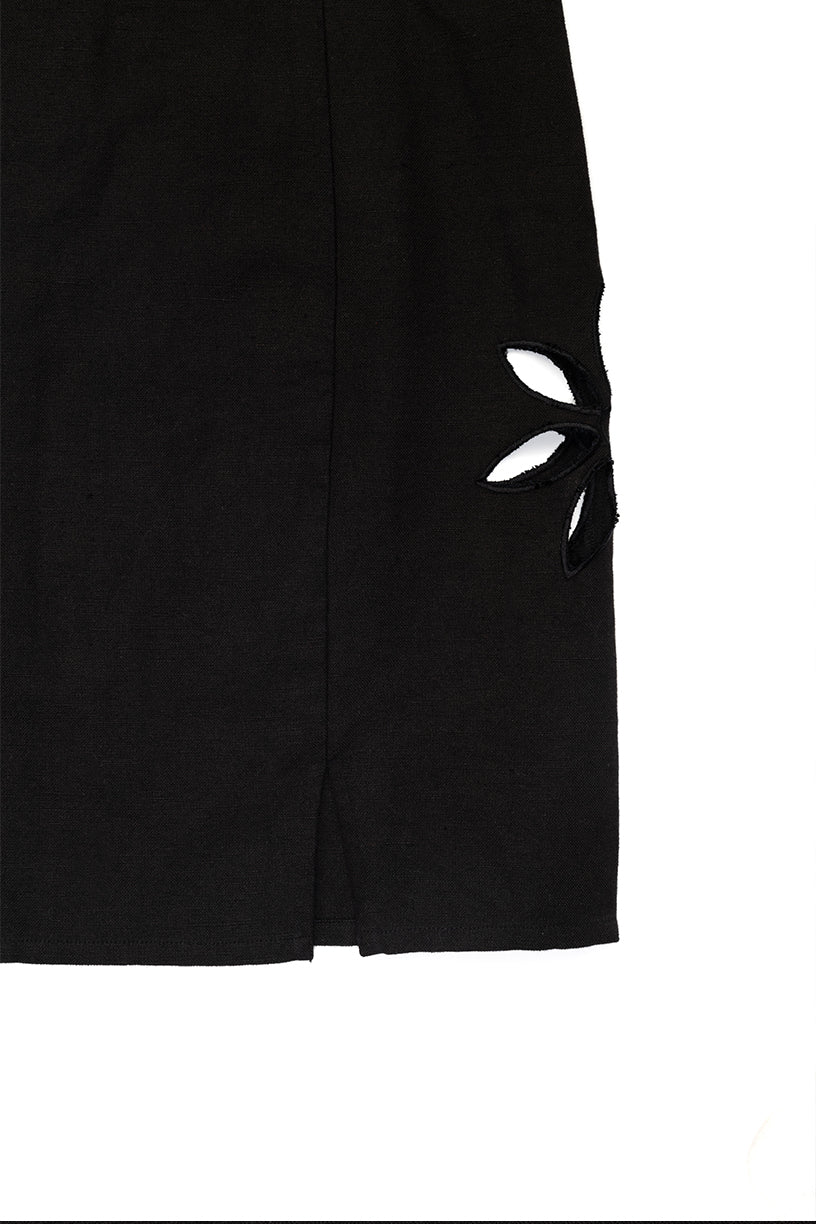 Afrodita Linen Dress - Black
