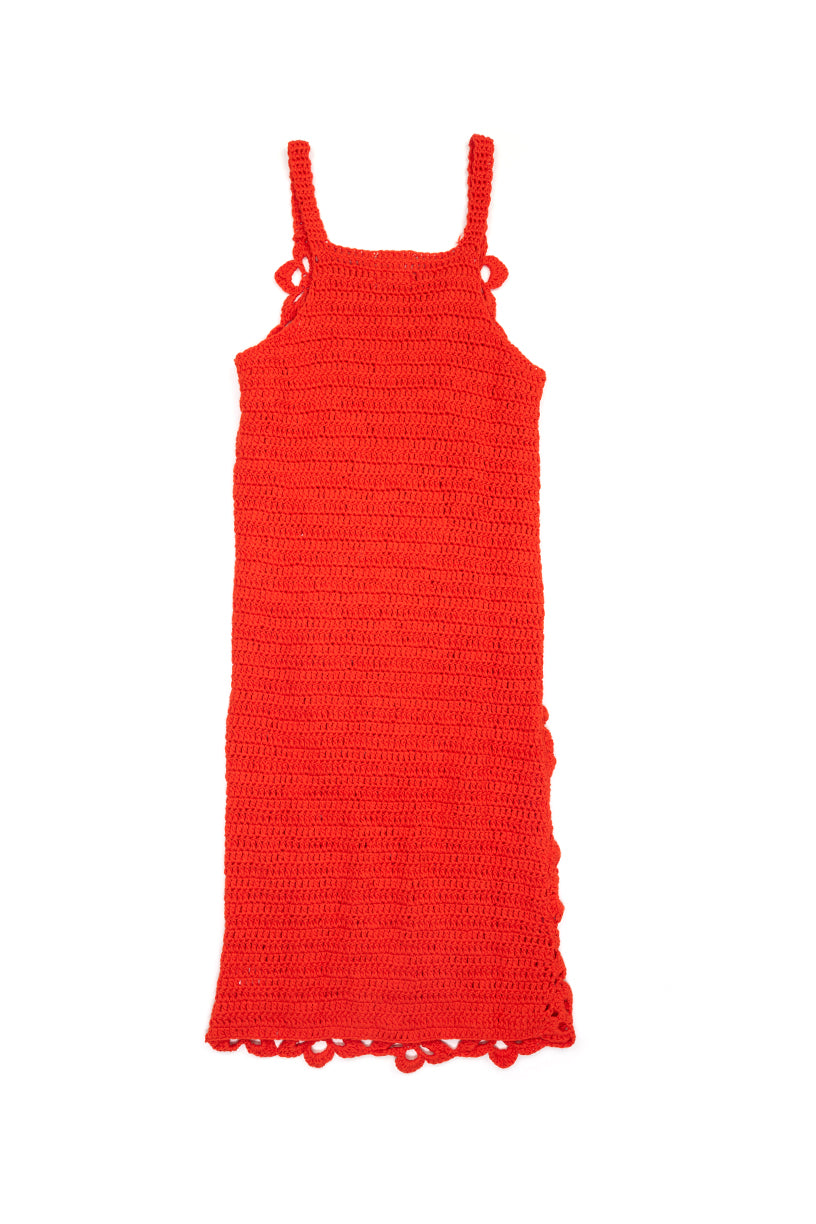 Lisbeth Crochet Dress - Red