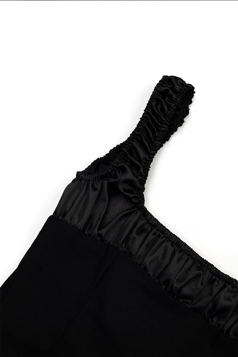 Emma Lace Up Corset - Black