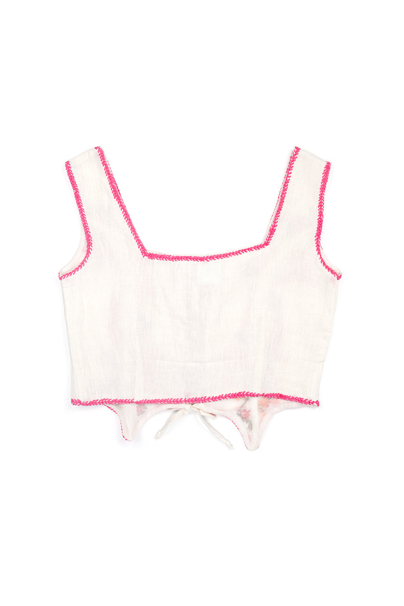 Dulcinea Hand Embroidered Corset - Ivory