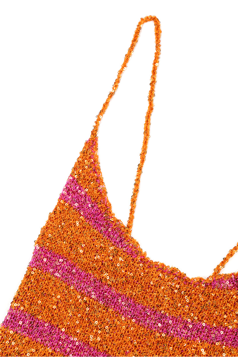 Katniss Knit Top - Orange/Pink