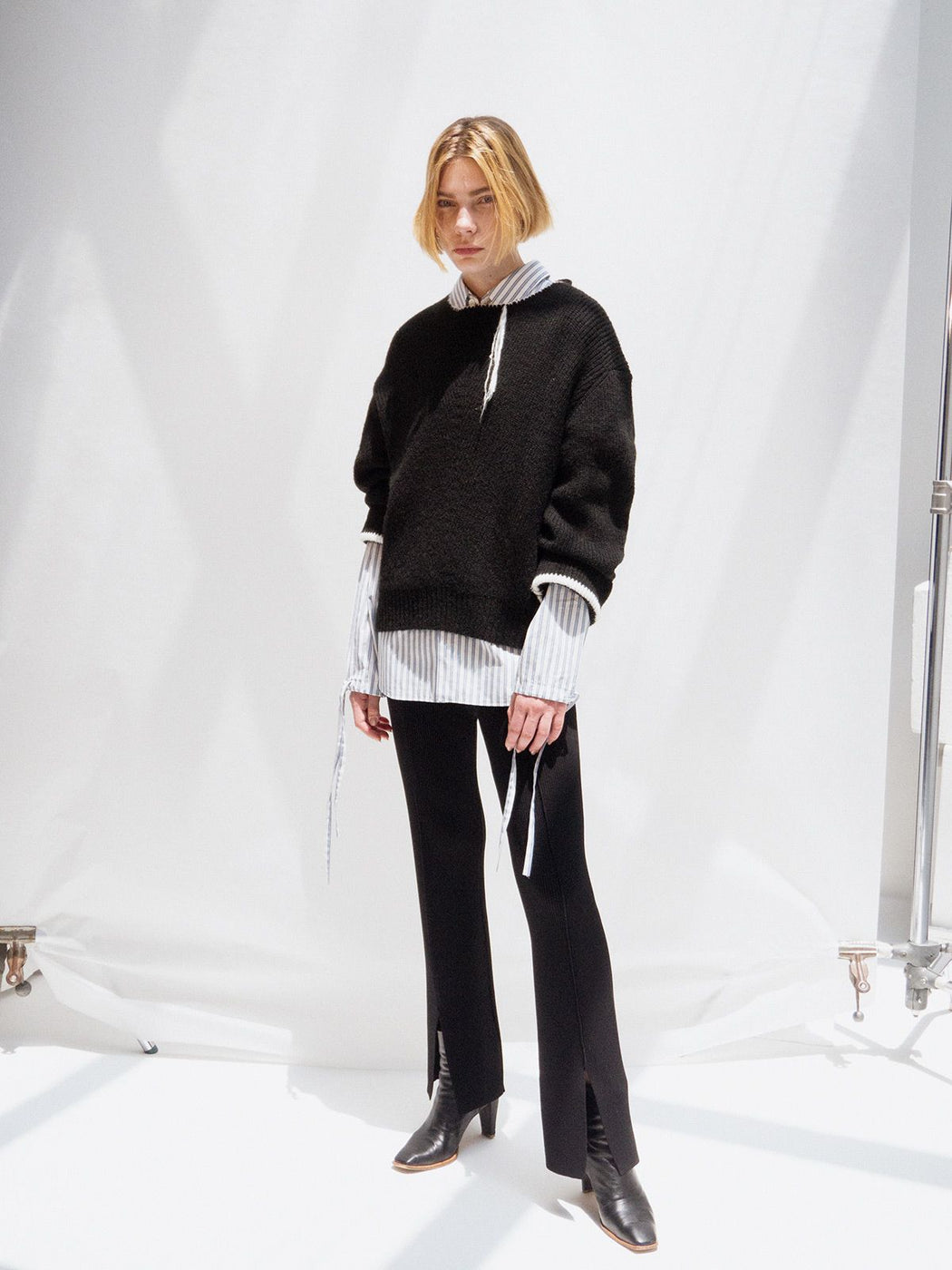 Slit Knit Trousers