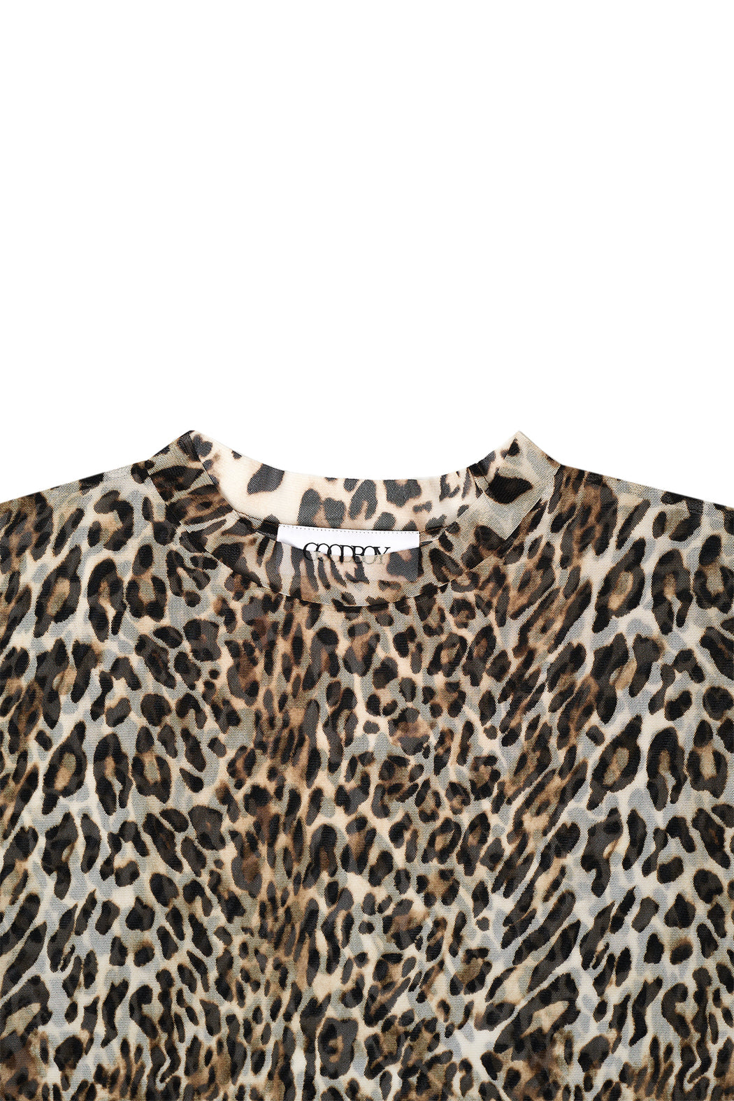Oversized L/S Mesh Shirt - Leopard
