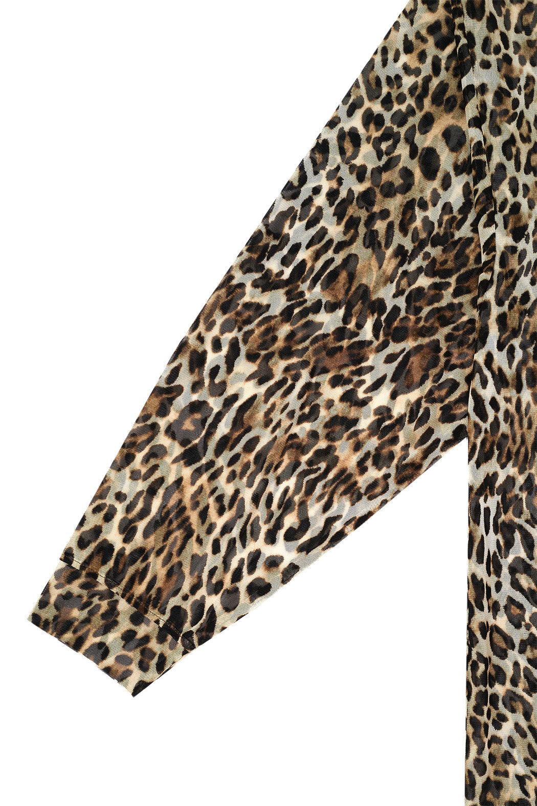 Oversized L/S Mesh Shirt - Leopard