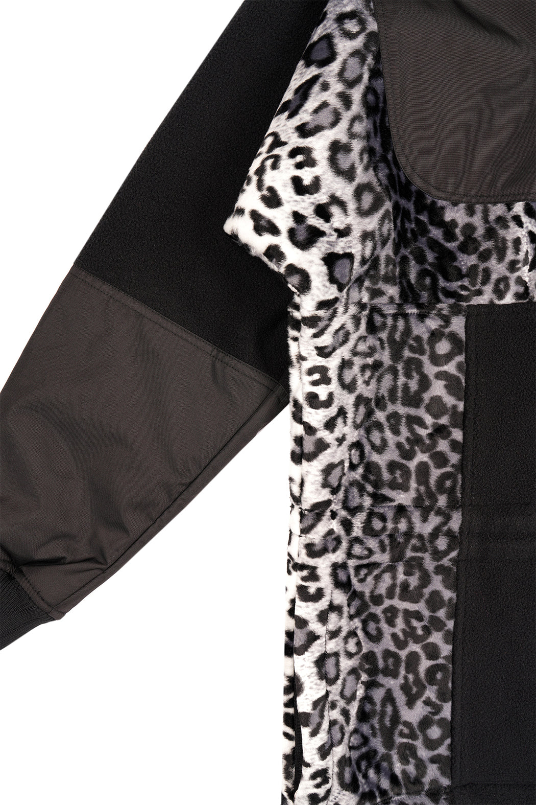 White Leopard Anorak - Black