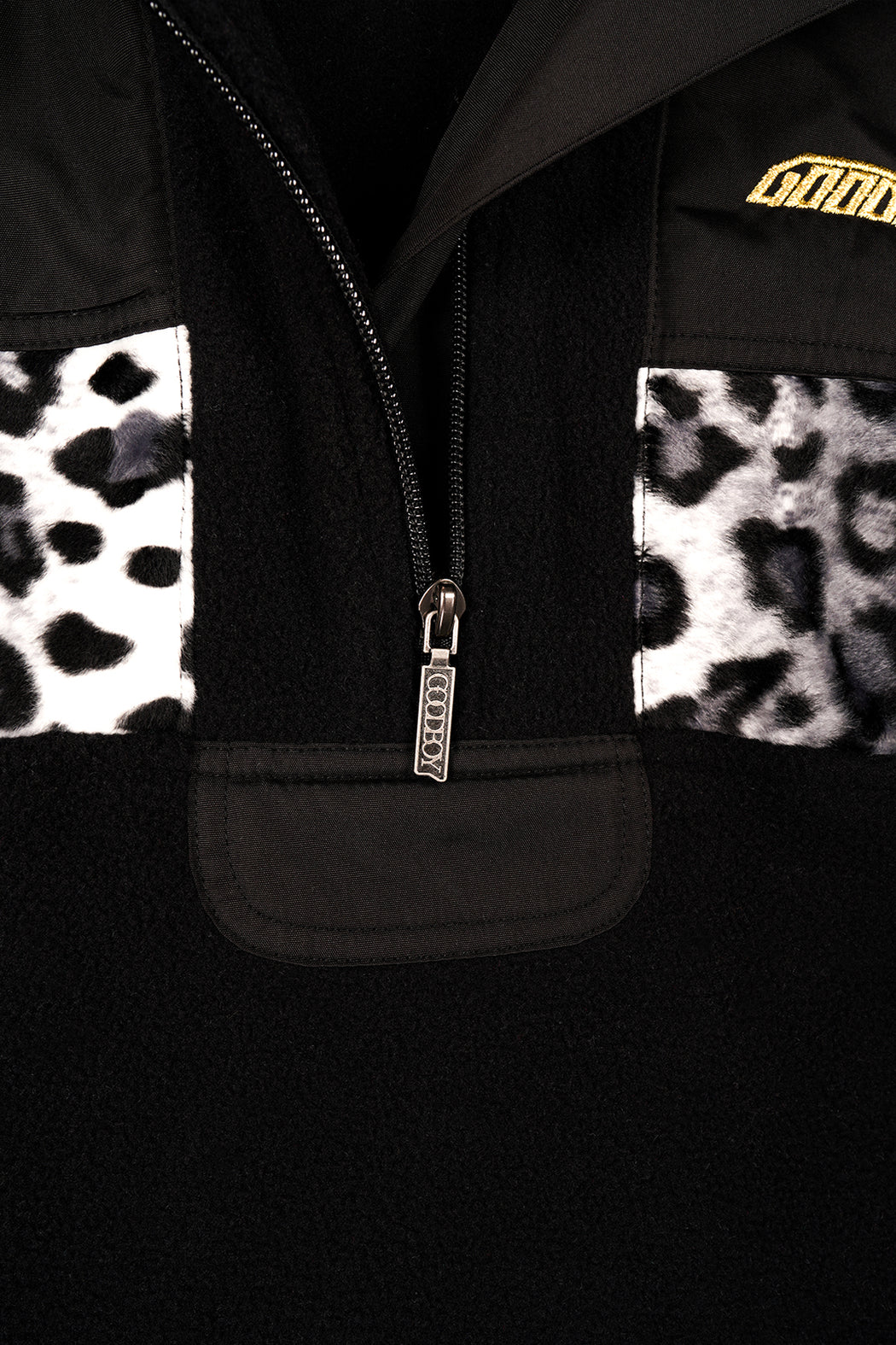 White Leopard Anorak - Black