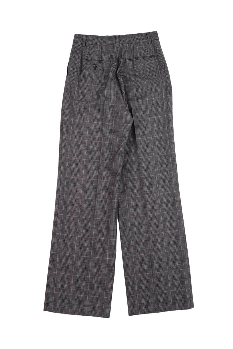 Check Trousers - Grey Plaid