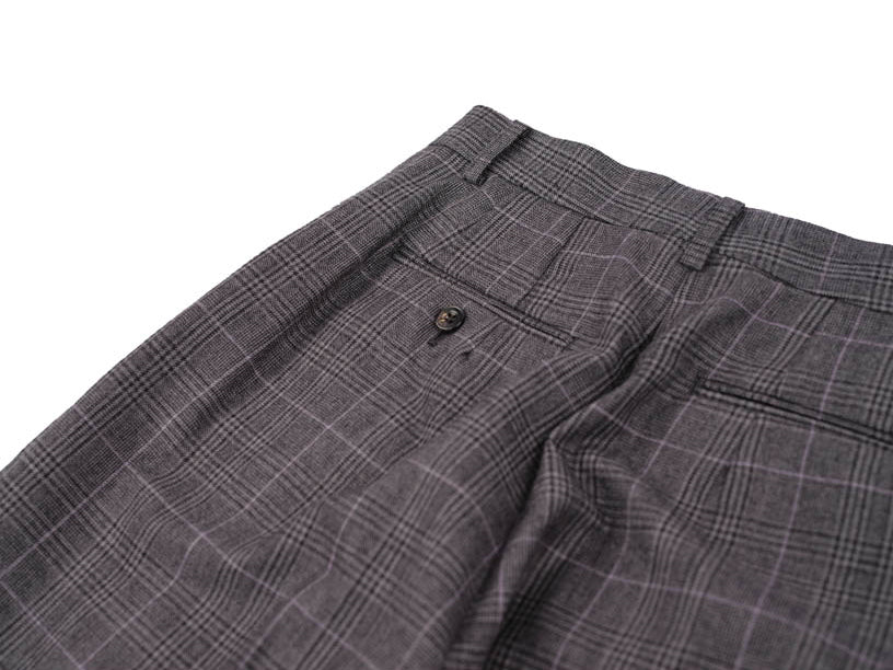 Check Trousers - Grey Plaid