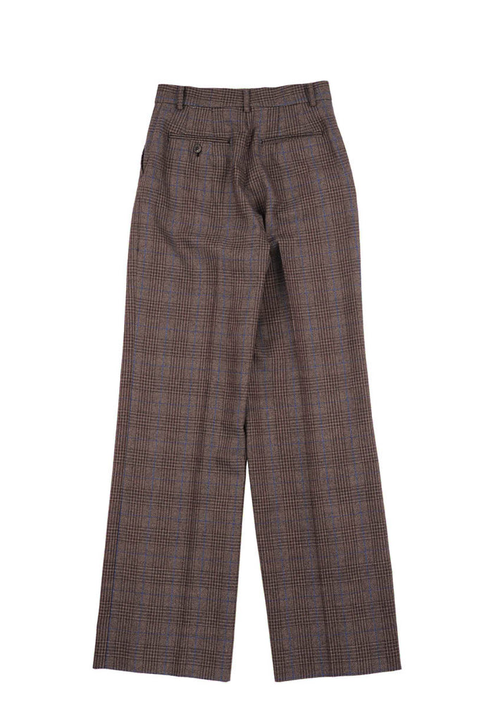 Check Trousers - Brown Plaid