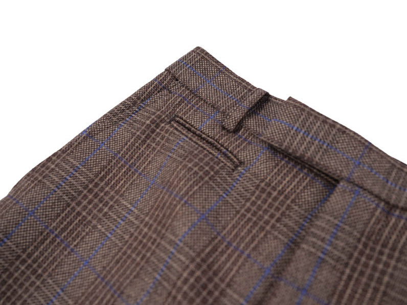 Check Trousers - Brown Plaid