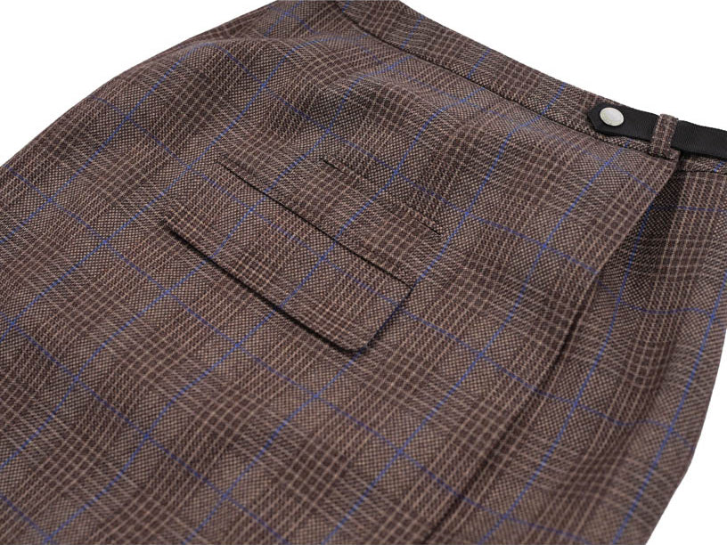 Check Skirt - Brown Plaid