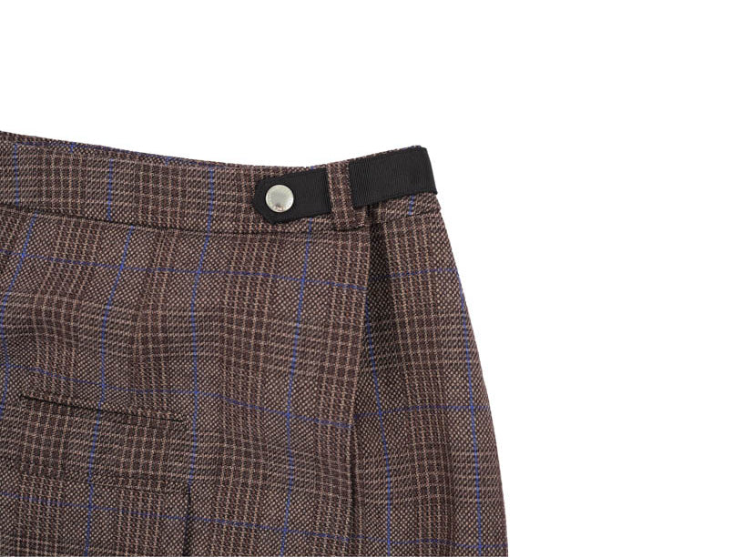 Check Skirt - Brown Plaid
