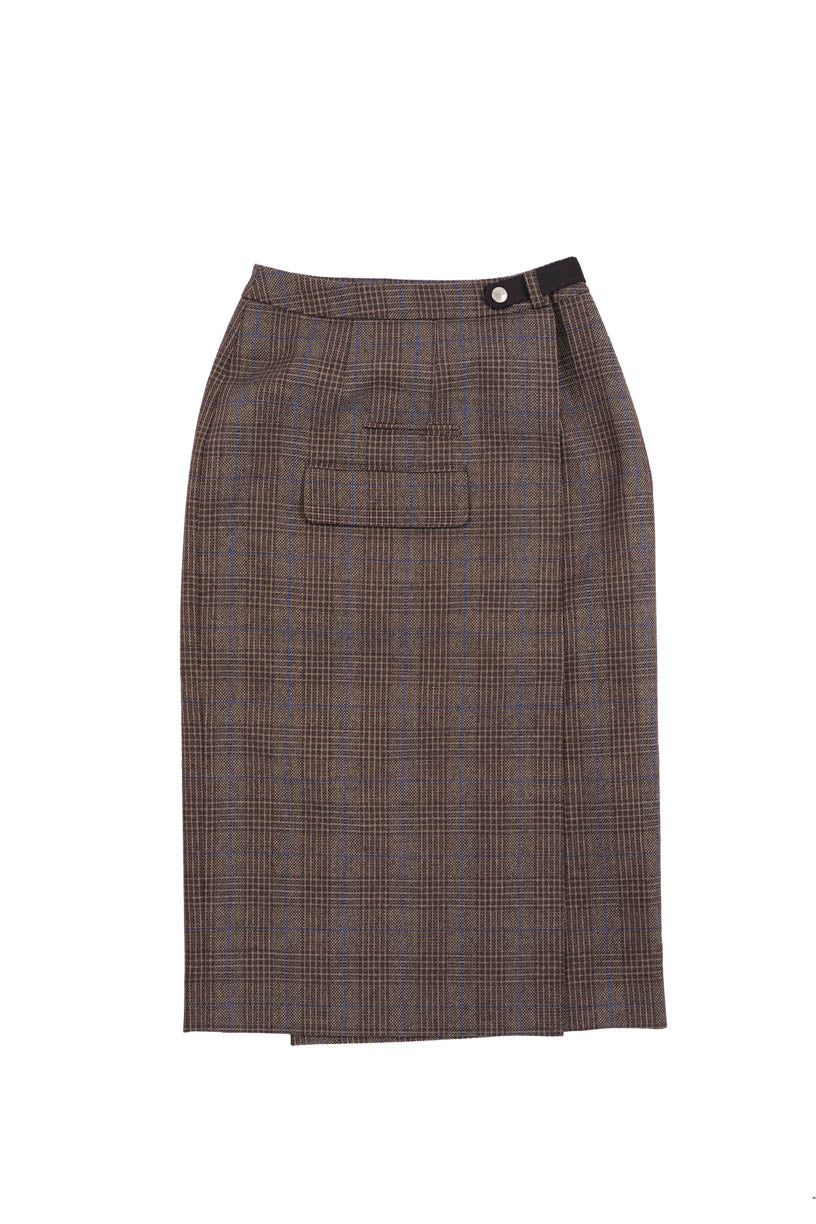 Check Skirt - Brown Plaid