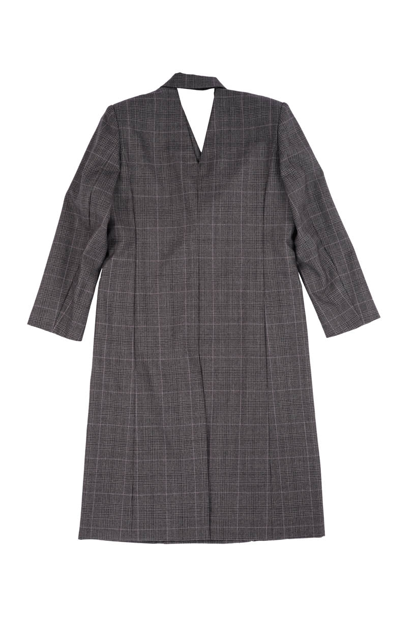 Coat Dress - Grey Plaid
