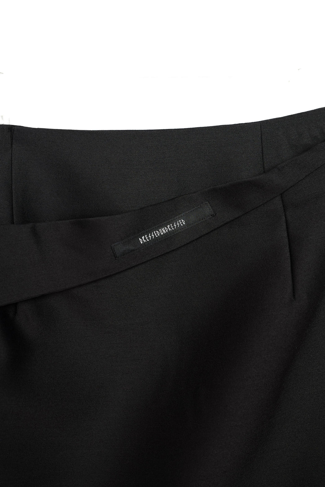 Silk Wool Error Pencil Skirt - Black