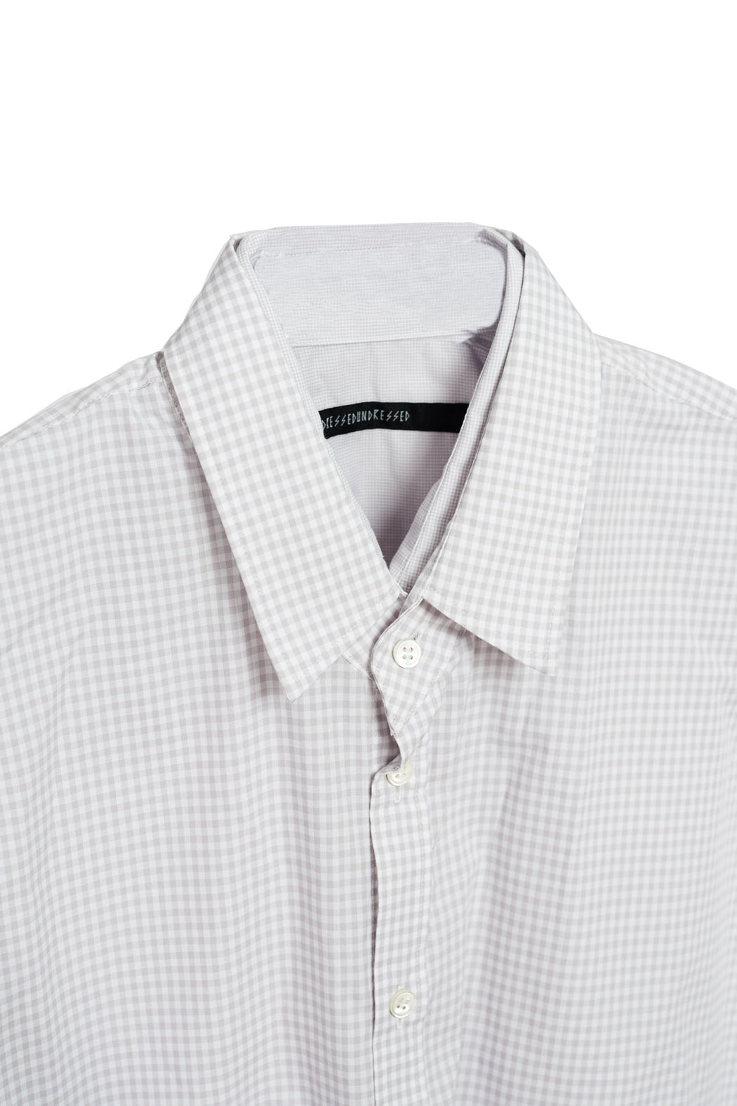 Layered Plaid Shirt - Grey