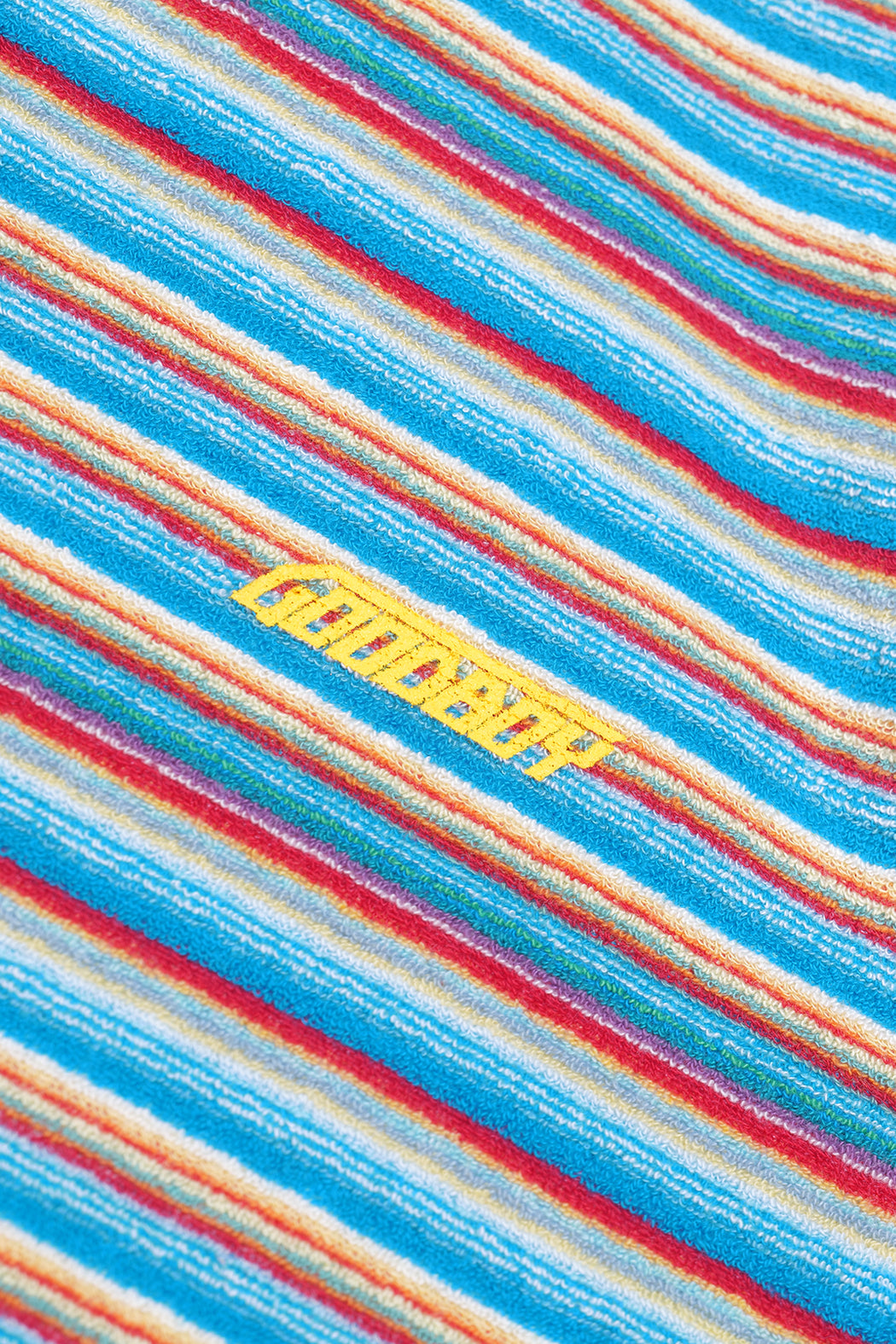 Yellow Logo Stripe LS Tee - blue