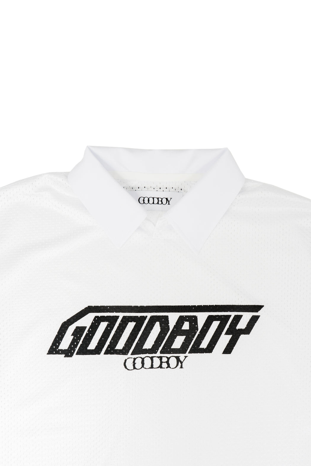Oversized Mesh PK Shirts - White