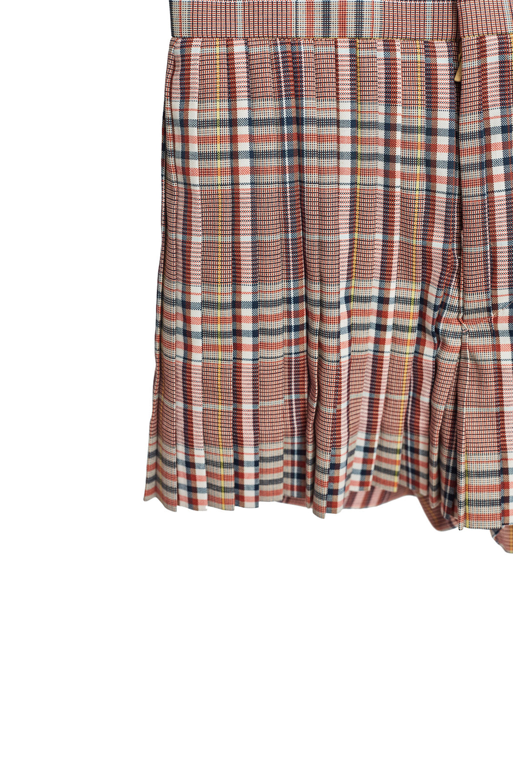 Front Pleated Shorts - Tatan Check Beige