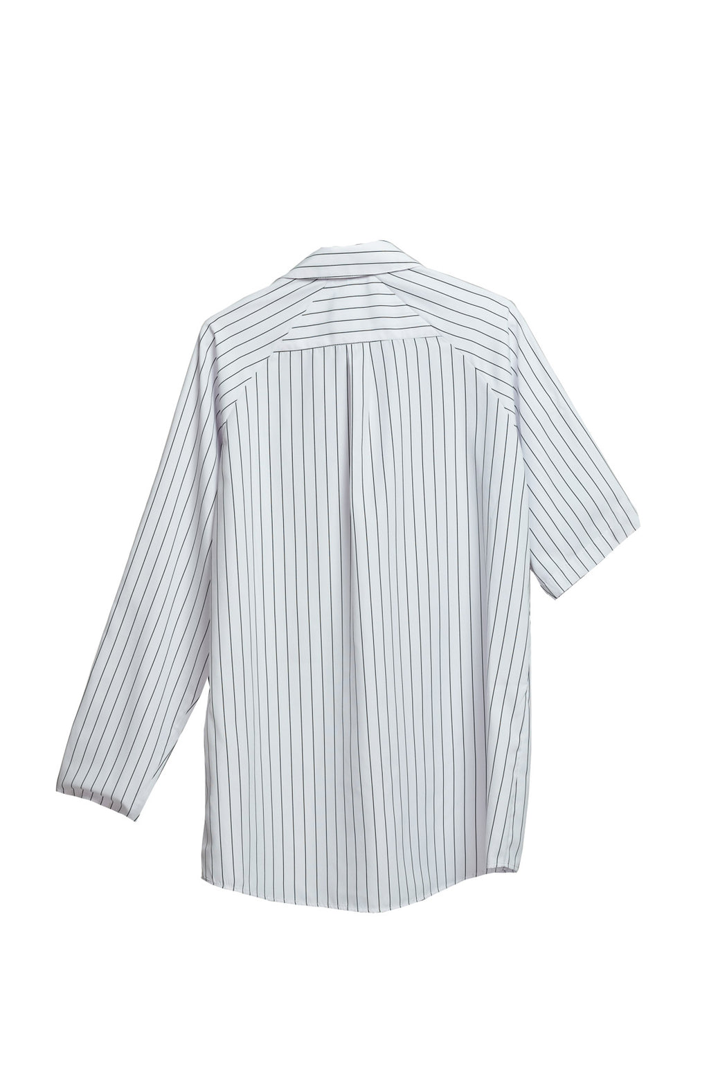 Asymmetric Shirt - Stripe White