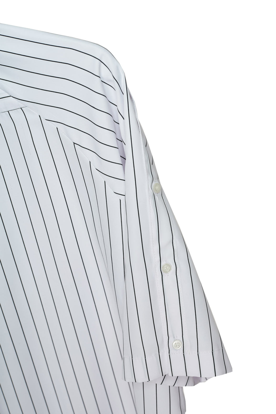 Asymmetric Shirt - Stripe White