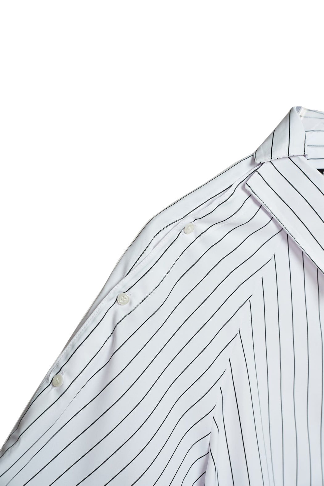 Asymmetric Shirt - Stripe White