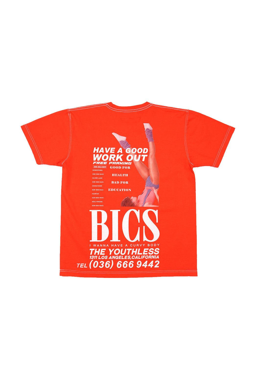 Peace Sign S/S Tee - Pink Orange