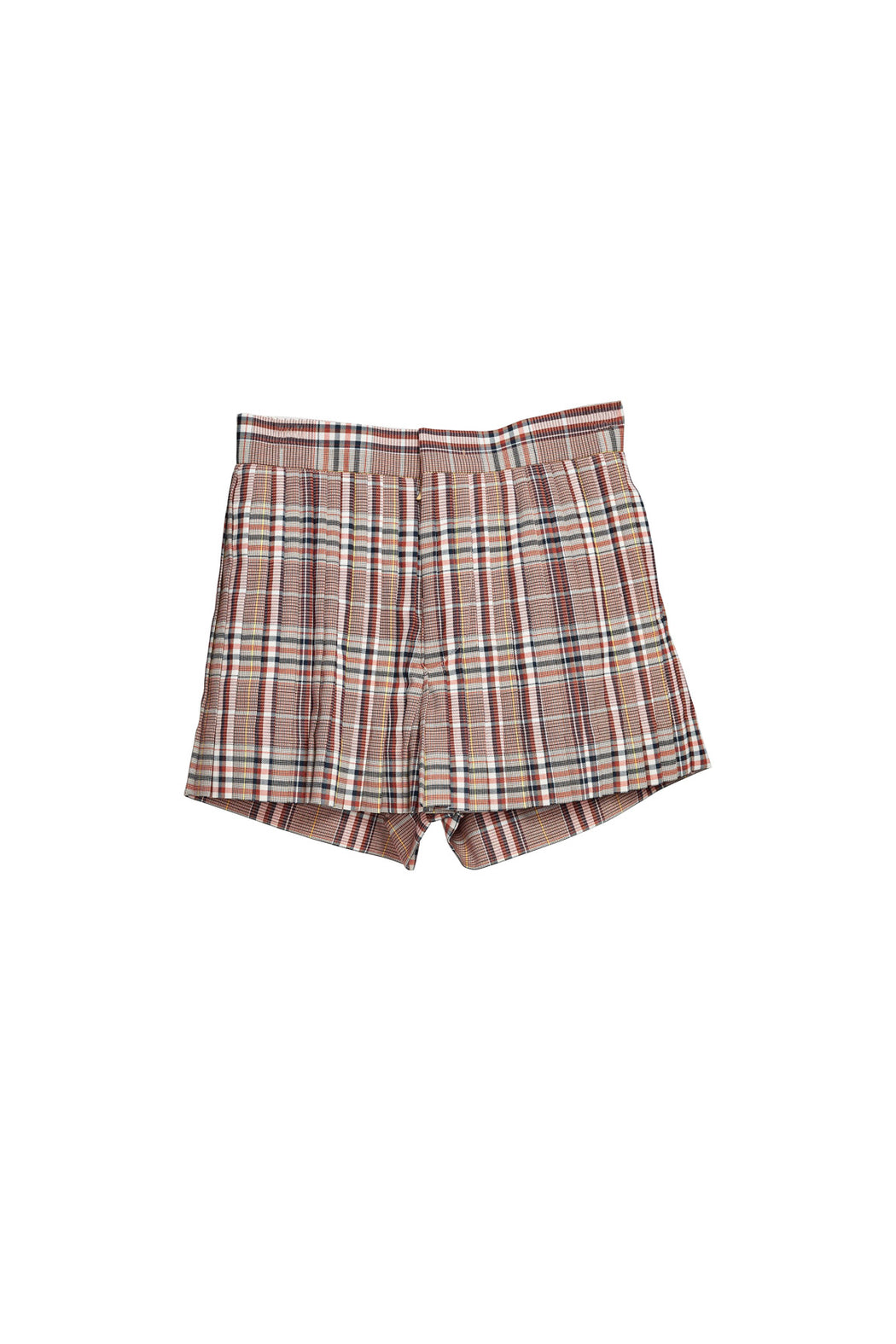 Front Pleated Shorts - Tatan Check Beige