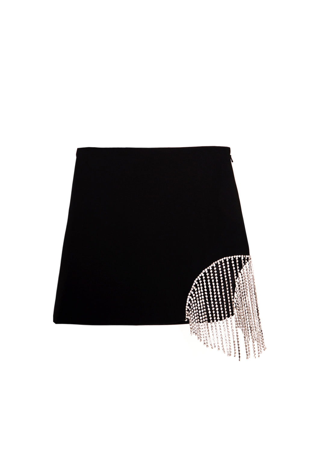 Crystal Fringe Skirt - Black