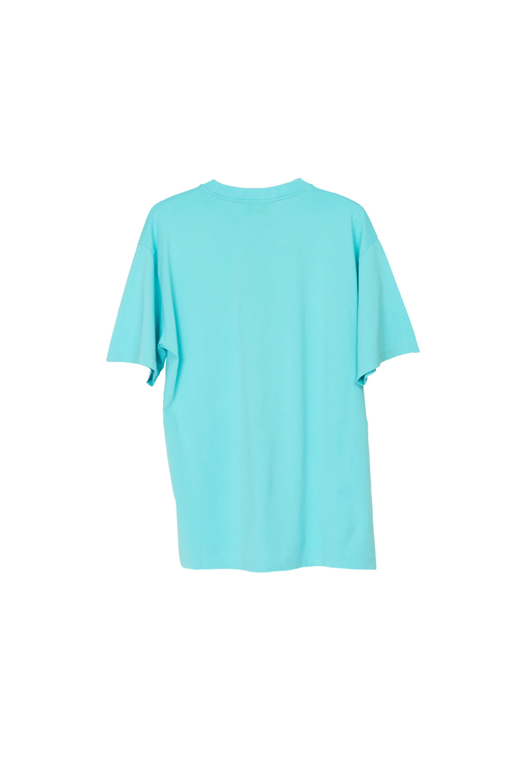 Basic Temple SS Tee - Aqua/Gold