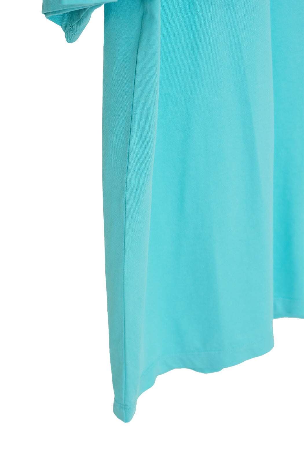 Basic Temple SS Tee - Aqua/Gold