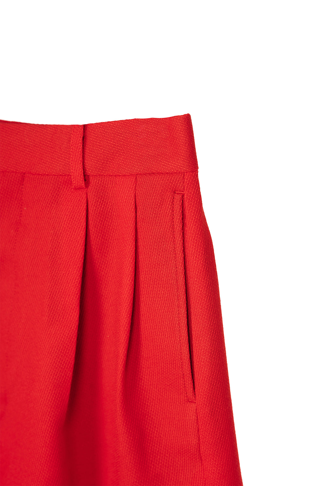 Pleated Shorts - Red