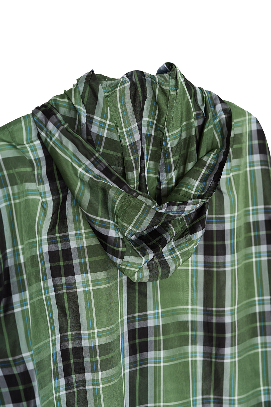 Hooded Shirt - Green Check
