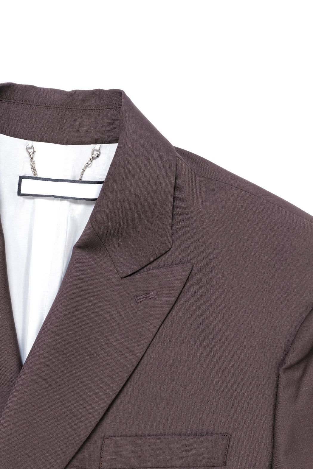 Cutted Seam Sleeve Double-Breasted Blazer