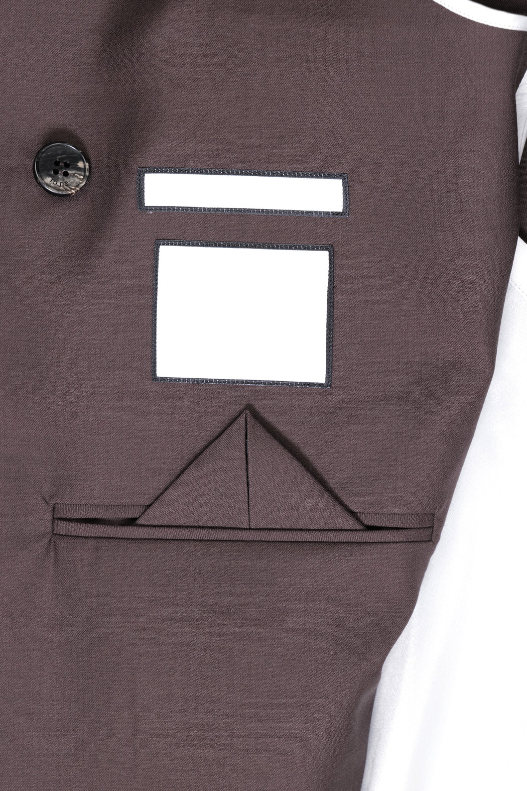 Cutted Seam Sleeve Double-Breasted Blazer
