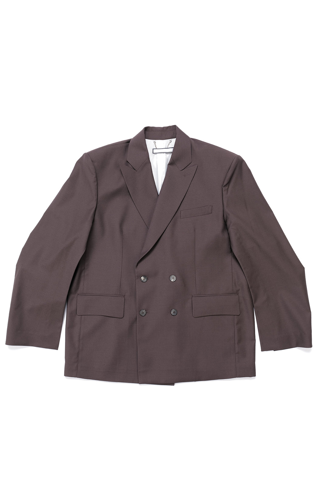 Cutted Seam Sleeve Double-Breasted Blazer