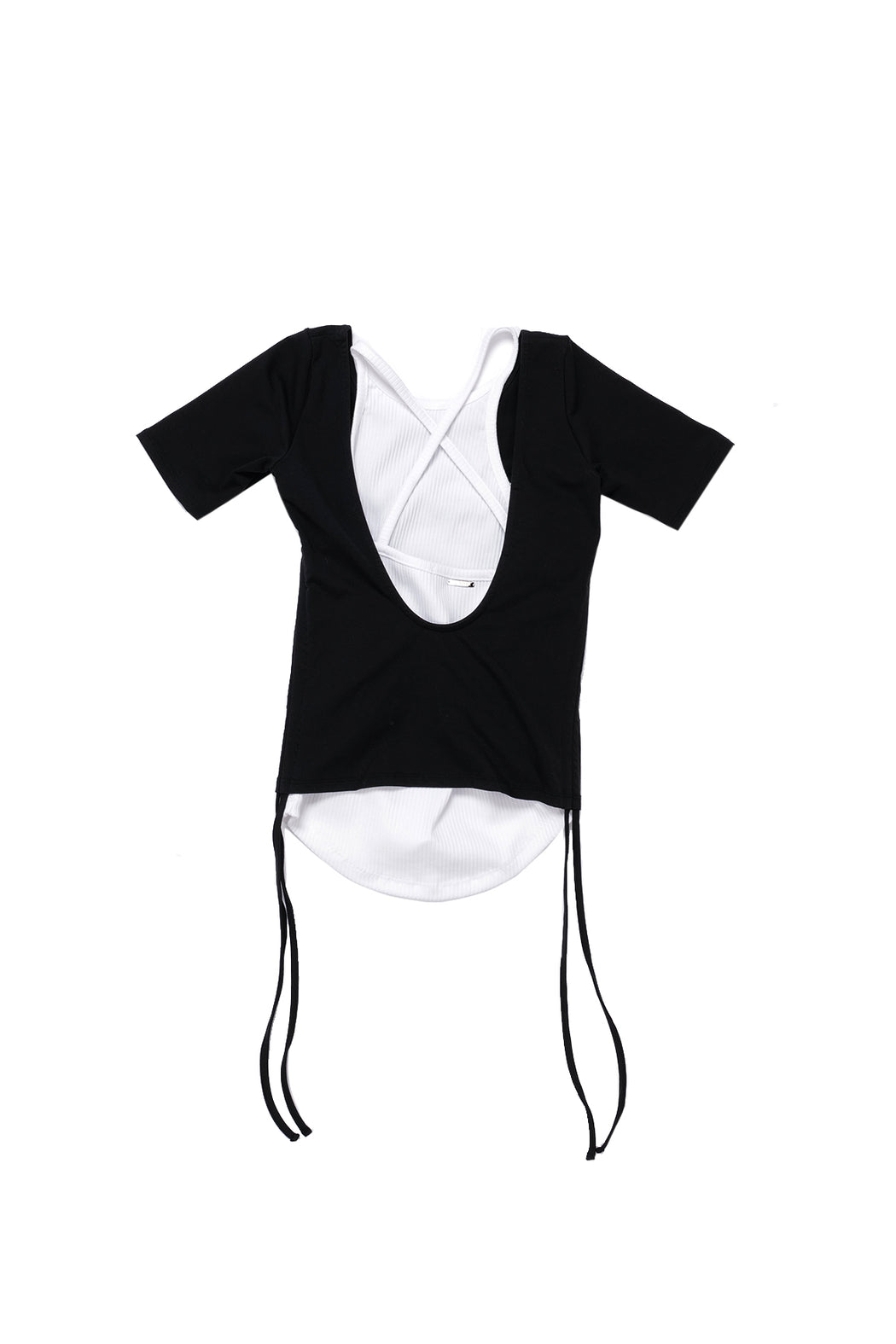 Halter Neck Top - Black/White