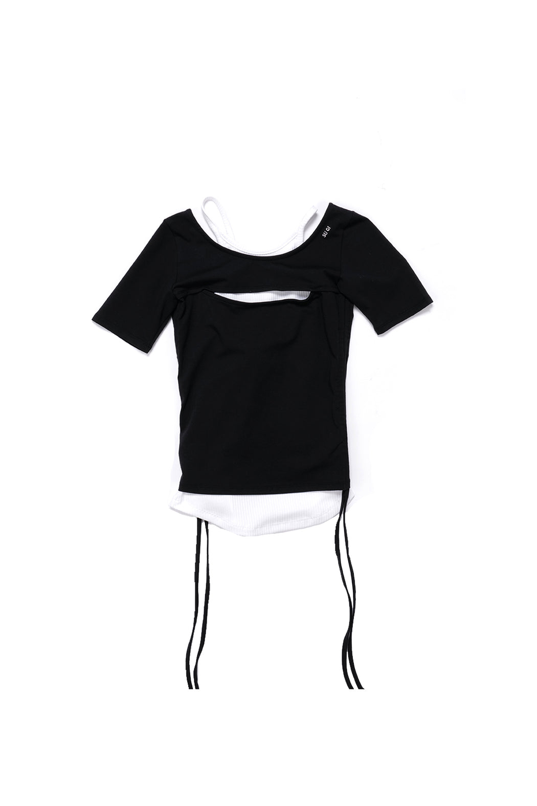 Halter Neck Top - Black/White