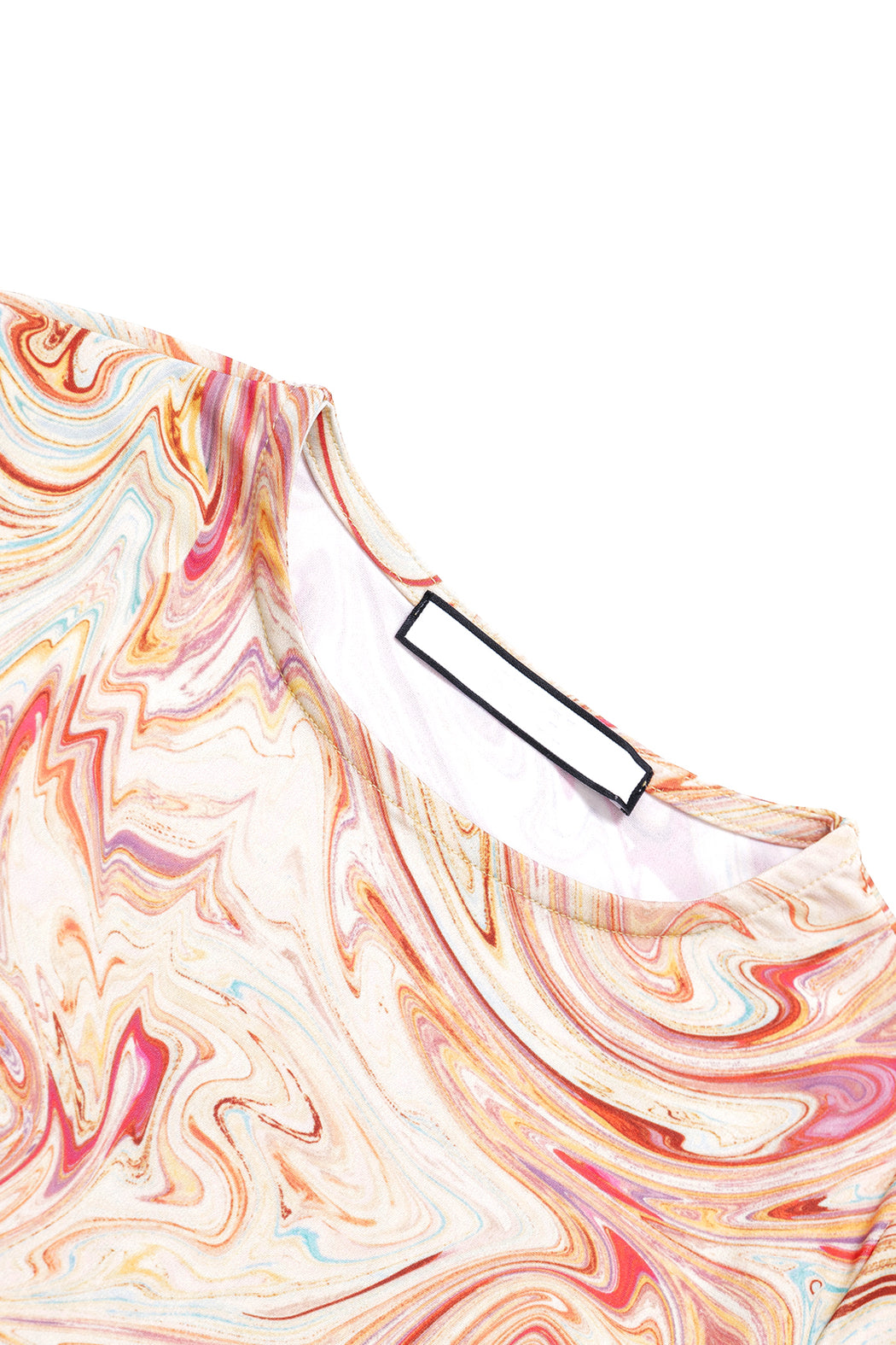 Marbling Print Top - Bronze
