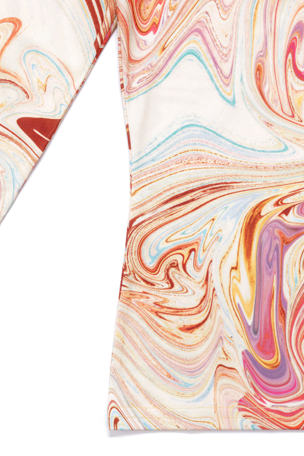 Marbling Print Top - Bronze