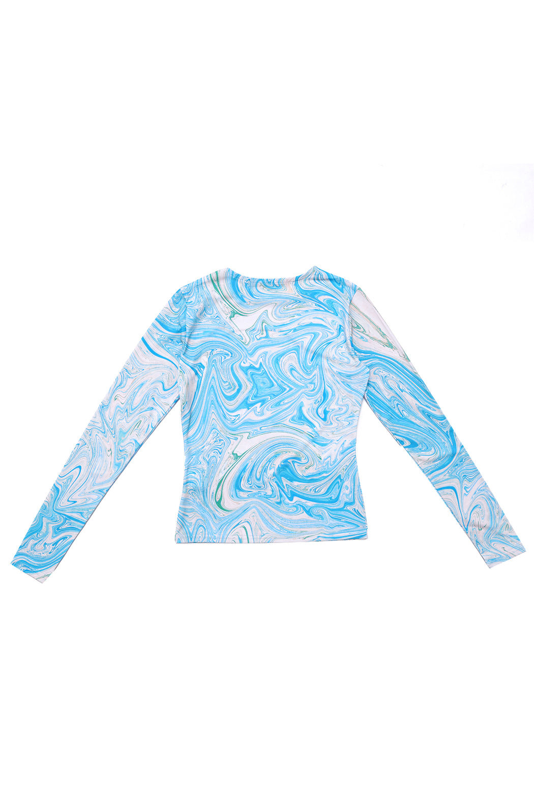 Marbling Print Top - Blue