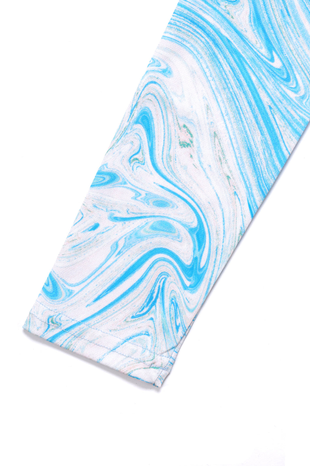 Marbling Print Top - Blue