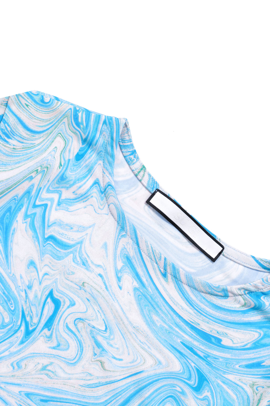 Marbling Print Top - Blue
