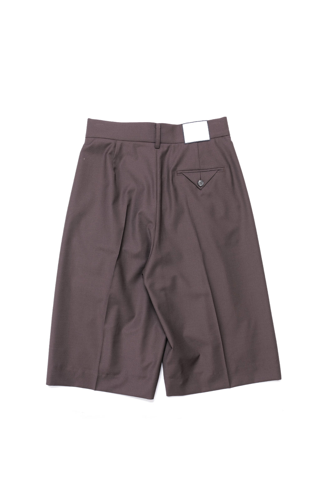 Side Zip Tailored Shorts - Brown