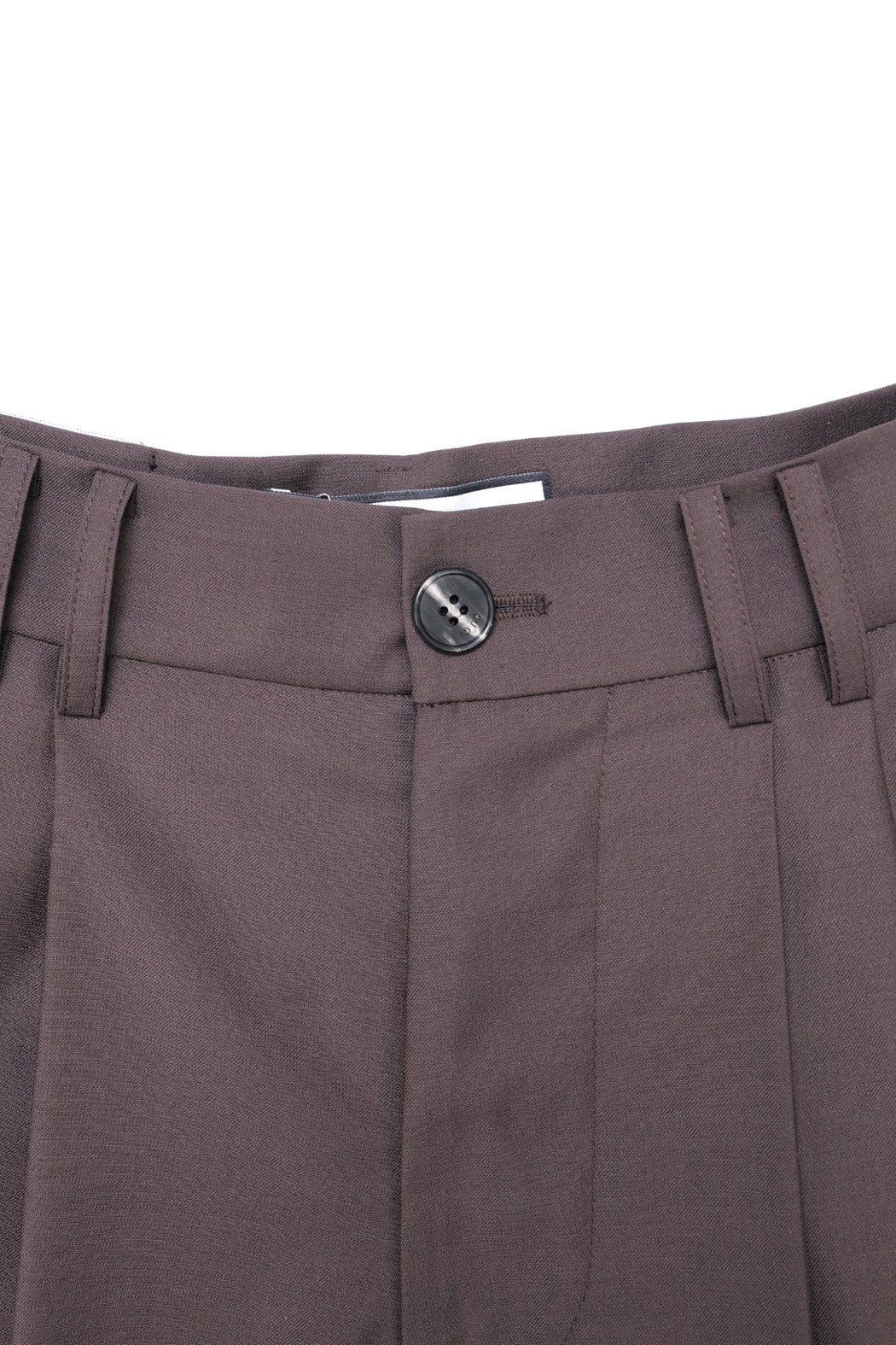 Side Zip Tailored Shorts - Brown
