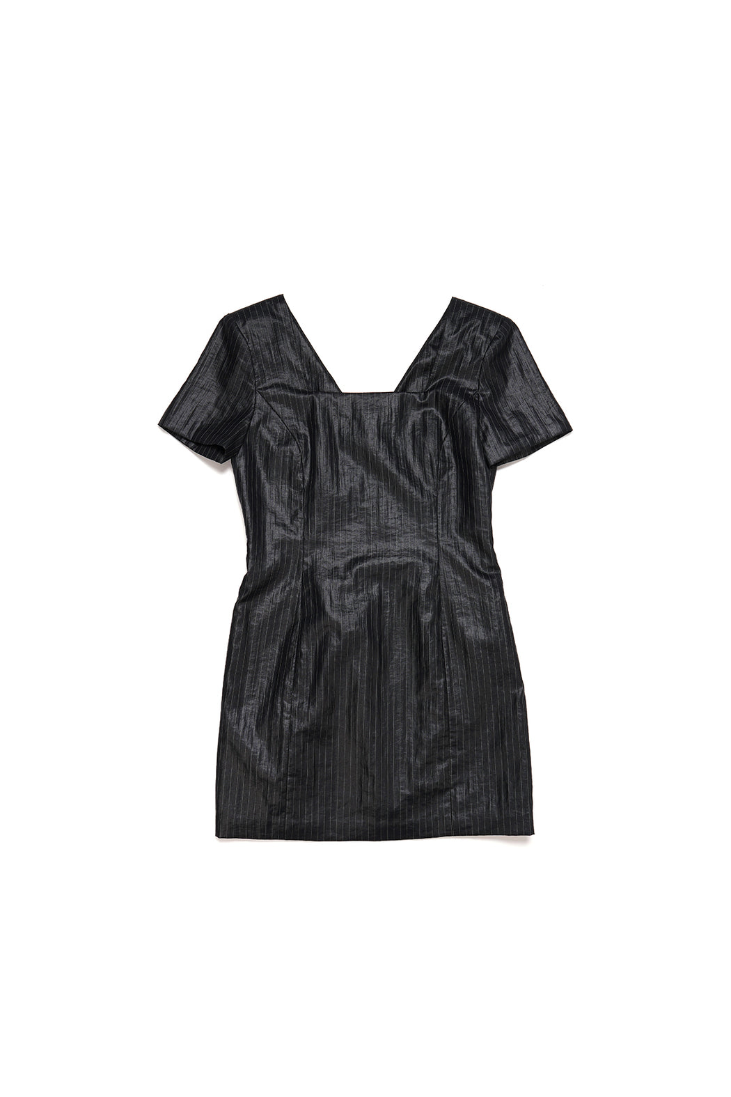 Square Neck Stripe Mini Dress