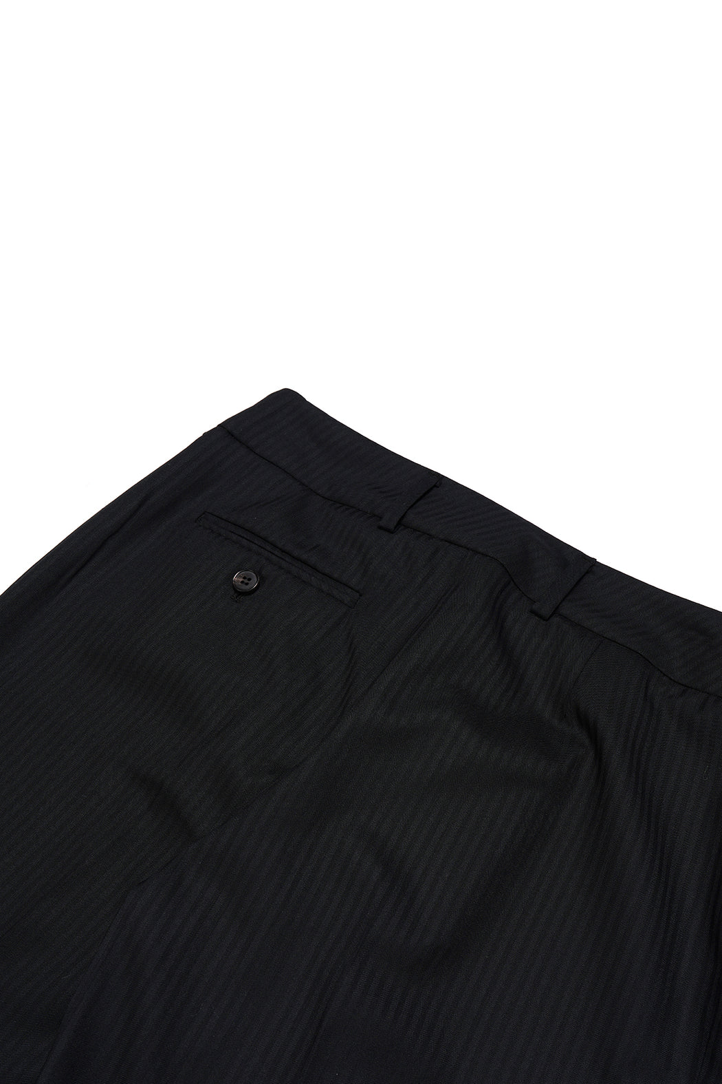 Striped Wool Flared Pants - Black