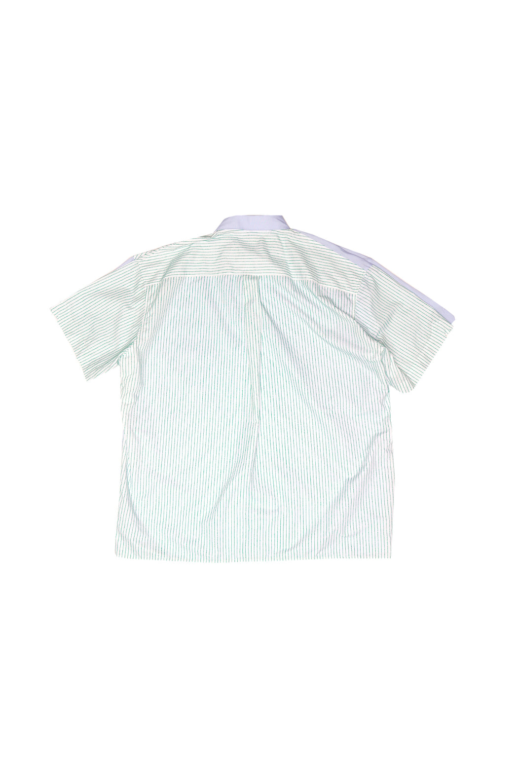 Four Sleeved Short Sleeve Shirt - Blue/Green Stripes